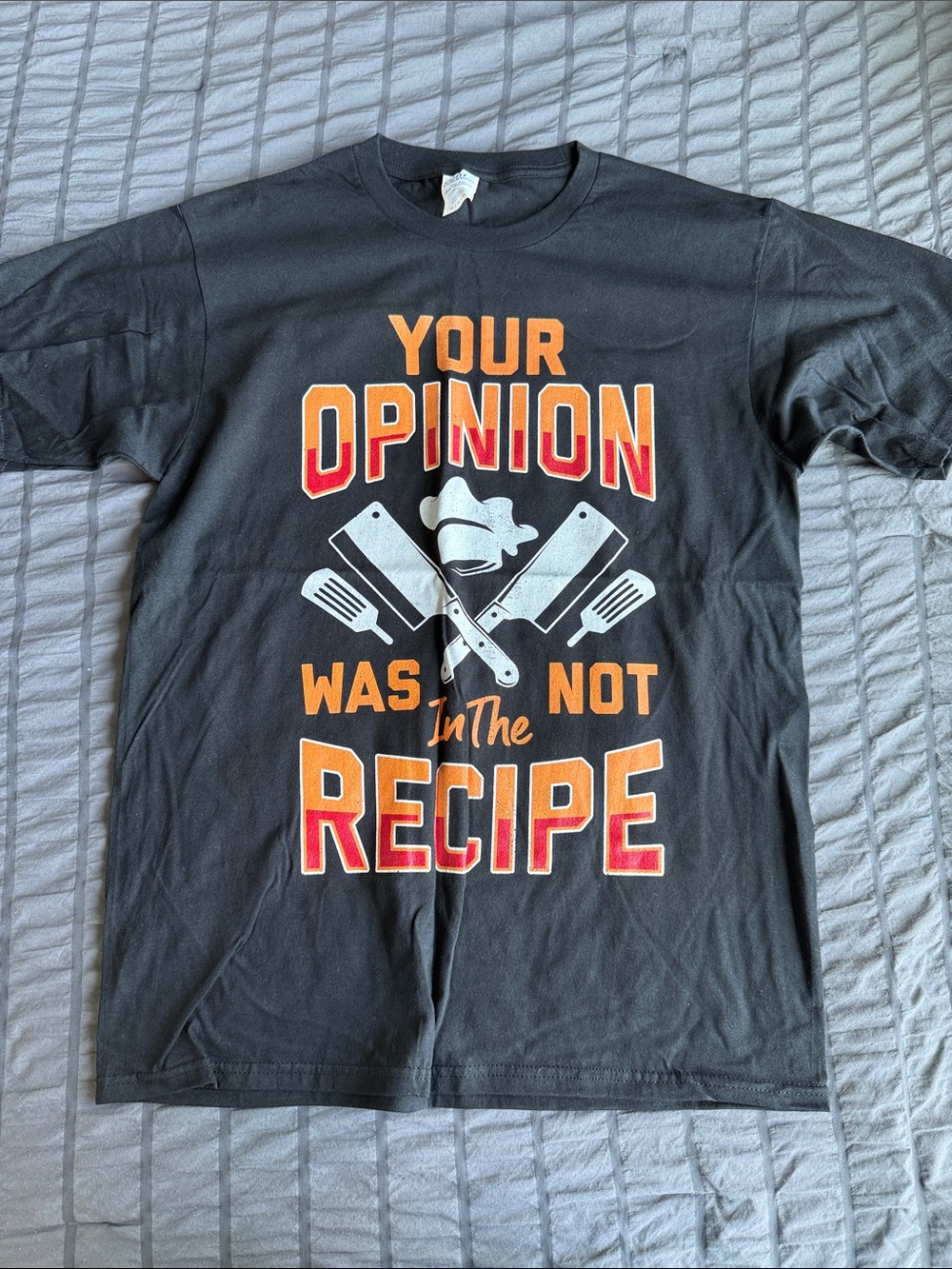 Your Opinion Was Not The Recipe Black Graphic T-Shirt